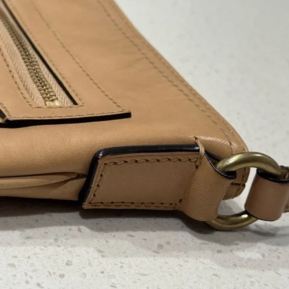 Coach Tan Leather North South Zip Crossbody - Picture 5 of 13